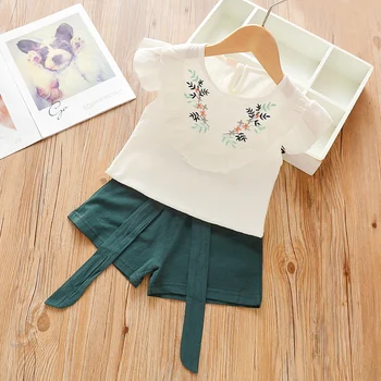 Girls Clothing Sets New Summer Flower Print T-shirt+Print Bow Pants 2Pcs For Kids Clothing Sets Baby Clothes Outfits 
Girls Clothing Sets New Summer Flower Print T-shirt+Print Bow Pants 2Pcs For Kids Clothing Sets Baby Clothes Outfits