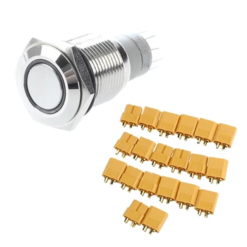 HOT-1 Pcs Led Switch Latching Push Button 5 Pin & 10 Pairs Female / Male Bullet Connectors for Rc Battery
HOT-1 Pcs Led Switch Latching Push Button 5 Pin & 10 Pairs Female / Male Bullet Connectors for Rc Battery