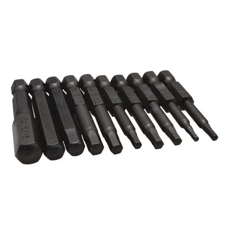 10PCS Black Magnetic Hexagon Screwdriver Bits S2 Steel 1/4 Inch Hex Shank Screw Drivers Set 50MM L4MF
10PCS Black Magnetic Hexagon Screwdriver Bits S2 Steel 1/4 Inch Hex Shank Screw Drivers Set 50MM L4MF