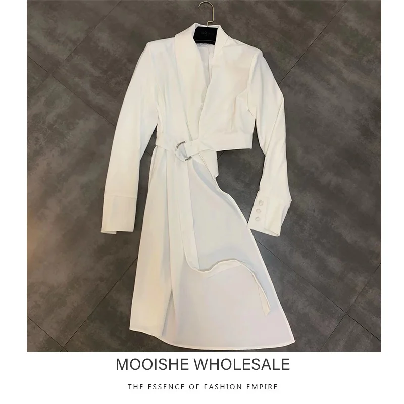 2019 Autumn New Lapel V-shaped Long-sleeved Irregular Belt Waist Fashion Shirt Dress
2019 Autumn New Lapel V-shaped Long-sleeved Irregular Belt Waist Fashion Shirt Dress