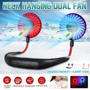 Mini Portable Neck Fans Hands-Free Air Cooler USB Rechargeable 3 Speed Adjustable Aromatherapy Colorful Light Fan Dual Heads
Mini Portable Neck Fans Hands-Free Air Cooler USB Rechargeable 3 Speed Adjustable Aromatherapy Colorful Light Fan Dual Heads