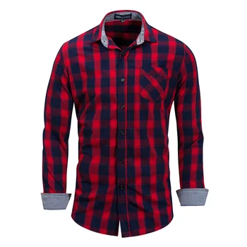 2020 Spring and Autumn Fashion Men's New Casual Lapel Cotton Long-sleeved Shirt Plaid Men's Simple Plus Size Top
2020 Spring and Autumn Fashion Men's New Casual Lapel Cotton Long-sleeved Shirt Plaid Men's Simple Plus Size Top