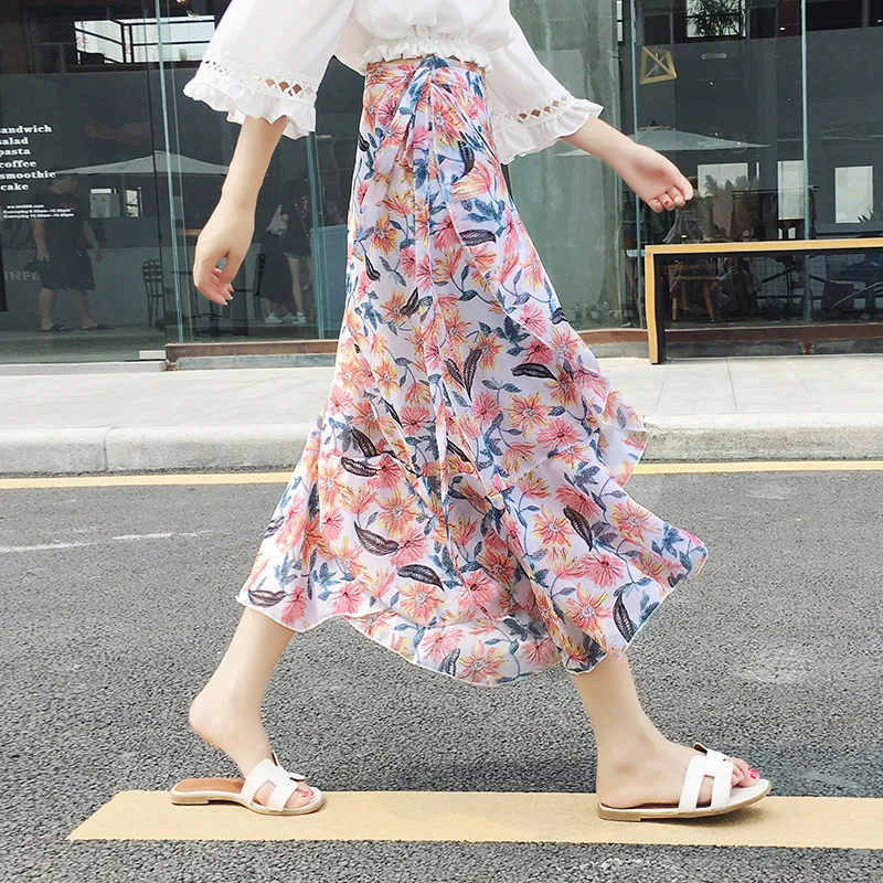 2018 Summer New Style Korean-style Printed Chiffon Solid Skirt Seaside Vacation Style Thin Drawstring Super Fire Big Skirt
2018 Summer New Style Korean-style Printed Chiffon Solid Skirt Seaside Vacation Style Thin Drawstring Super Fire Big Skirt