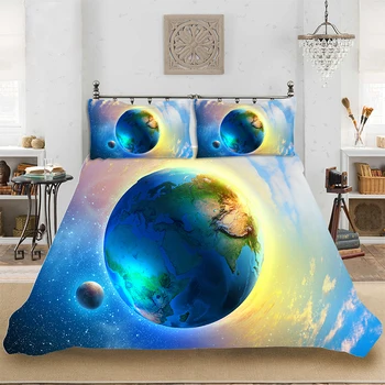 Bedding set Bedclothes Include Duvet Cover Pillowcase Print Home Textile Bed Linens Fashion Earth Comfoter Soft King-Full Size
Bedding set Bedclothes Include Duvet Cover Pillowcase Print Home Textile Bed Linens Fashion Earth Comfoter Soft King-Full Size