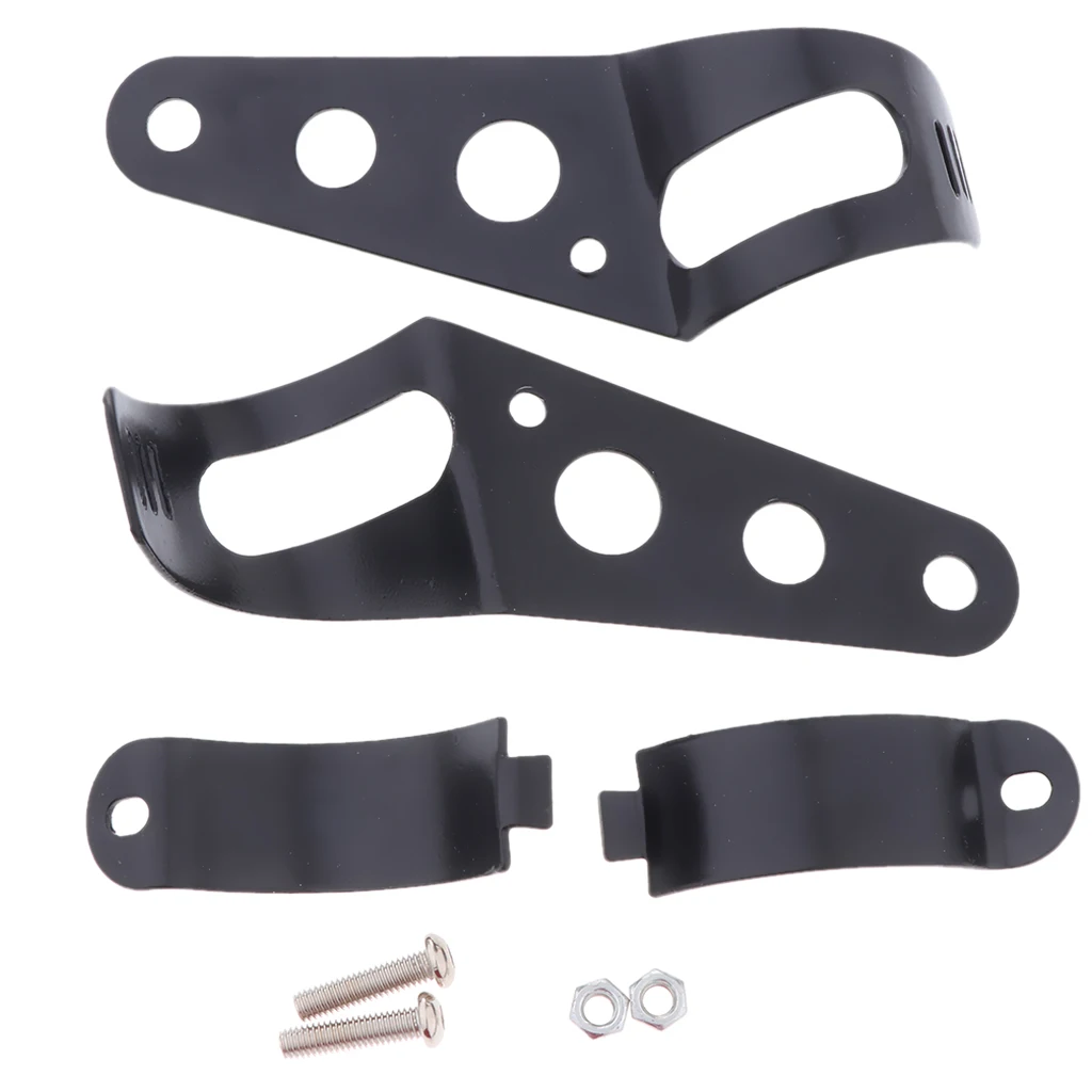 Motorcycle 38mm-51mm Fork Mount Clamp /Headlight Mount Bracket /Head Light Lamp Holder& Adjuster (Black) Motorcycle 38mm-51mm Fork Mount Clamp /Headlight Mount Bracket /Head Light Lamp Holder& Adjuster (Black)