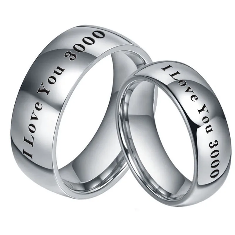 Фото Женское кольцо с надписью I Love You 3000 мужские обручальные парные кольца милое
