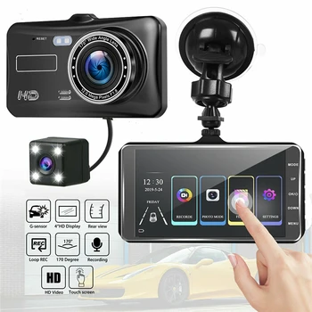 Car Dash Camera DVR Rear View 4" Touch Screen Night Vision Loop Recording G-sensor 170 ° Wide Angle Dual Lens FHD 1080P Dashcam
Car Dash Camera DVR Rear View 4" Touch Screen Night Vision Loop Recording G-sensor 170 ° Wide Angle Dual Lens FHD 1080P Dashcam