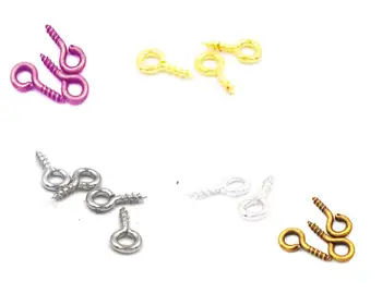 600pcs Small Tiny Mini Eye Pins Eyepins Hooks Eyelets Screw Threaded Silver Clasps Hooks Jewelry Findings 8*4mm
600pcs Small Tiny Mini Eye Pins Eyepins Hooks Eyelets Screw Threaded Silver Clasps Hooks Jewelry Findings 8*4mm