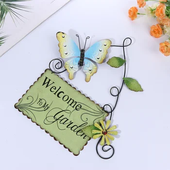 Iron Hanging Board Creative Hand-painted Butterflies Door Sign Welcome Letter Plaque Signboard Decoration for Home (Rosy Flower)
Iron Hanging Board Creative Hand-painted Butterflies Door Sign Welcome Letter Plaque Signboard Decoration for Home (Rosy Flower)