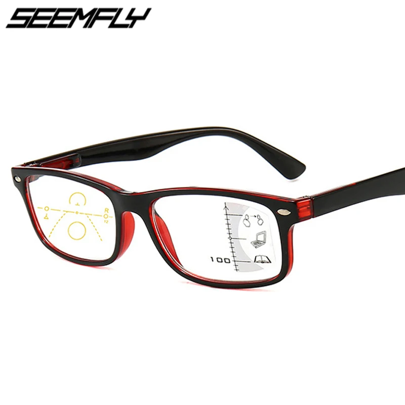Мужские и женские очки для чтения Seemfly прогрессивные с мультифокальным фокусным