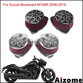 Motorcycle Big Twin Air Filter Dual Intake Big Air Cleaners For Suzuki 2006-2019 Boulevard M109R BOSS M109 1783 VLR1800 VZR1800 
Motorcycle Big Twin Air Filter Dual Intake Big Air Cleaners For Suzuki 2006-2019 Boulevard M109R BOSS M109 1783 VLR1800 VZR1800