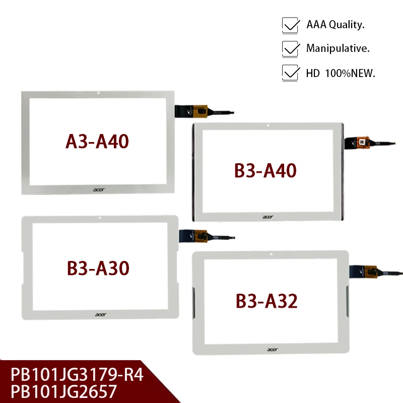 

For Acer Iconia One 10 Capacitive touch screen PB101JG3179-R4 PB101JG2657 B3-A30 B3-A40 B3-A32 A3-A40 B3-A20 Glass Digitizer