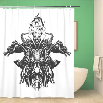 Bathroom Shower Curtain Ghost Dead Rider Skull Motorcycle Motor Motorbike Skeleton Flame Devil Polyester Fabric 66x72 inches
Bathroom Shower Curtain Ghost Dead Rider Skull Motorcycle Motor Motorbike Skeleton Flame Devil Polyester Fabric 66x72 inches