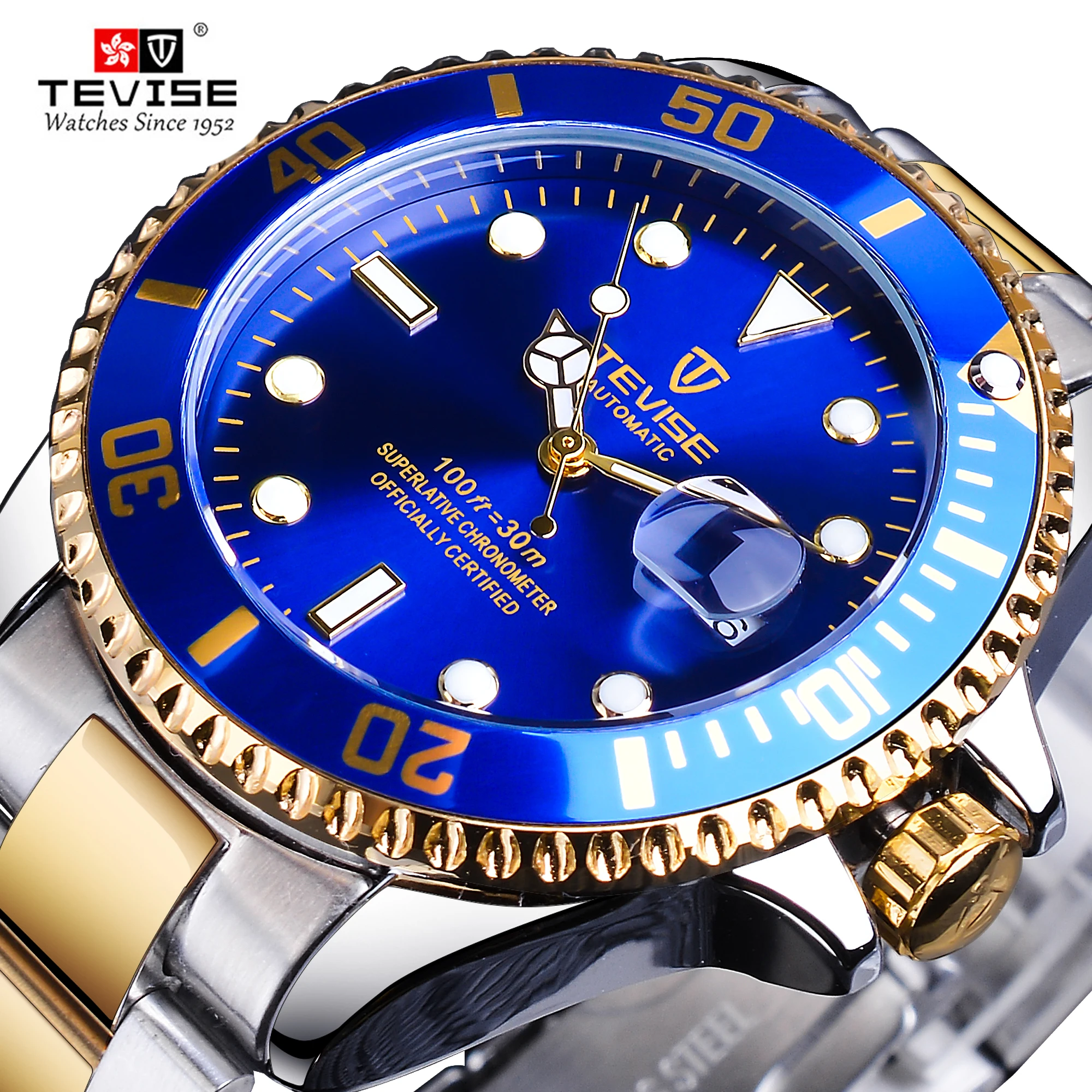 Tevise Blue Deep Ocean Dial Luxury Golden Stainless Steel Mens Automatic Sport Wrist Watches Top Brand Luxury Male Clock Relogio
Tevise Blue Deep Ocean Dial Luxury Golden Stainless Steel Mens Automatic Sport Wrist Watches Top Brand Luxury Male Clock Relogio