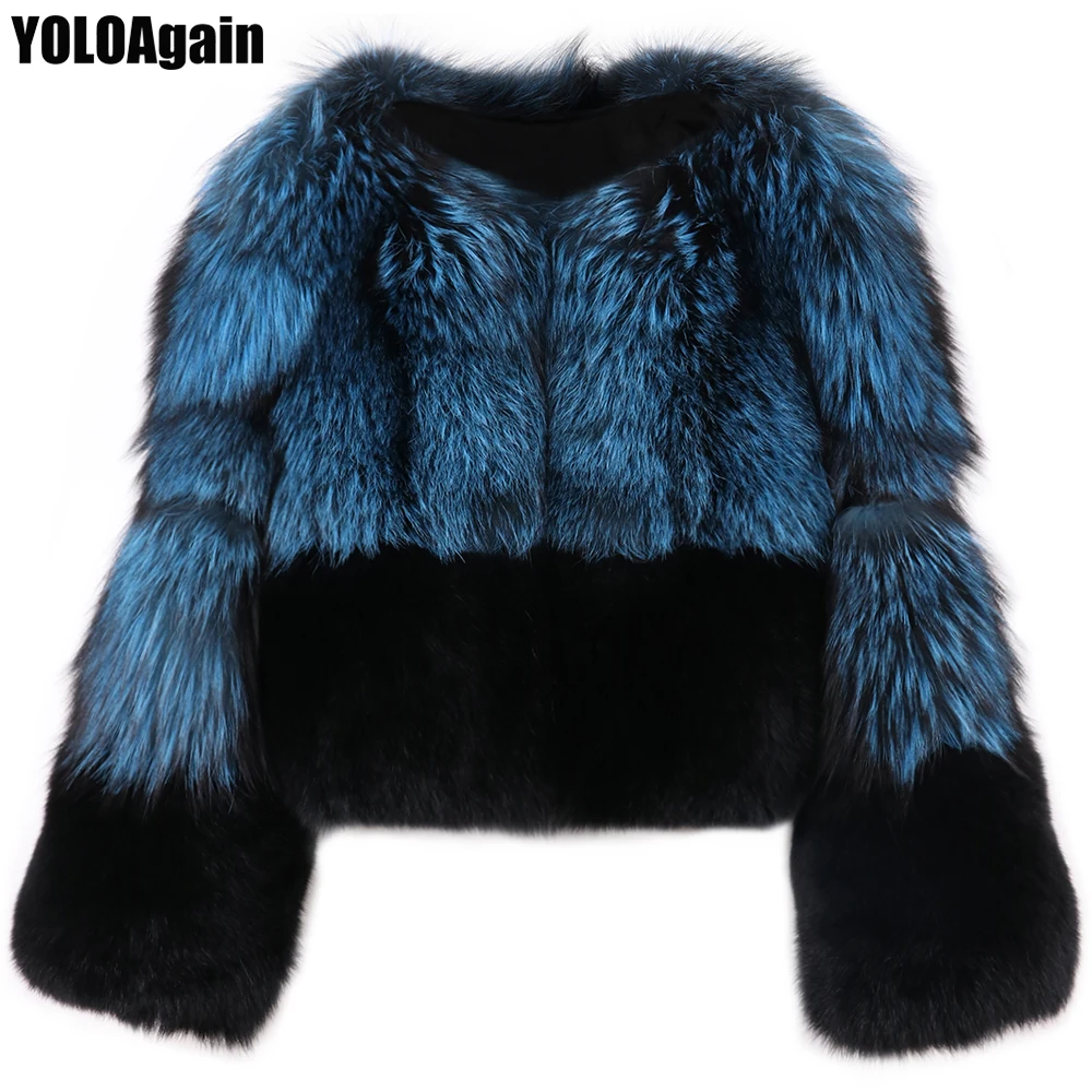 YOLOAgain high quality women silver fox fur jacket ladies winter warm thick patchwork natural fox fur coat
YOLOAgain high quality women silver fox fur jacket ladies winter warm thick patchwork natural fox fur coat