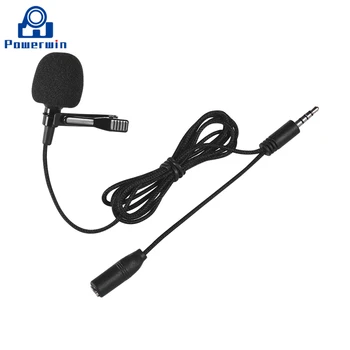 Powerwin Mini 3.5mm Clip-on Lapel Lavalier Condenser Microphone Mic with Headphone Output for Cellphone DSLR Camera Computer PC
Powerwin Mini 3.5mm Clip-on Lapel Lavalier Condenser Microphone Mic with Headphone Output for Cellphone DSLR Camera Computer PC