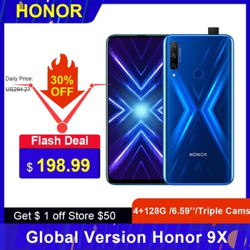 Global Version Honor 9X Smartphone 6.59-inch 2340X1080 Turbo 3.0 Octa-core 4GB 128GB 48MP AI Triple Camera 4000mAh Mobile Phone 
Global Version Honor 9X Smartphone 6.59-inch 2340X1080 Turbo 3.0 Octa-core 4GB 128GB 48MP AI Triple Camera 4000mAh Mobile Phone
