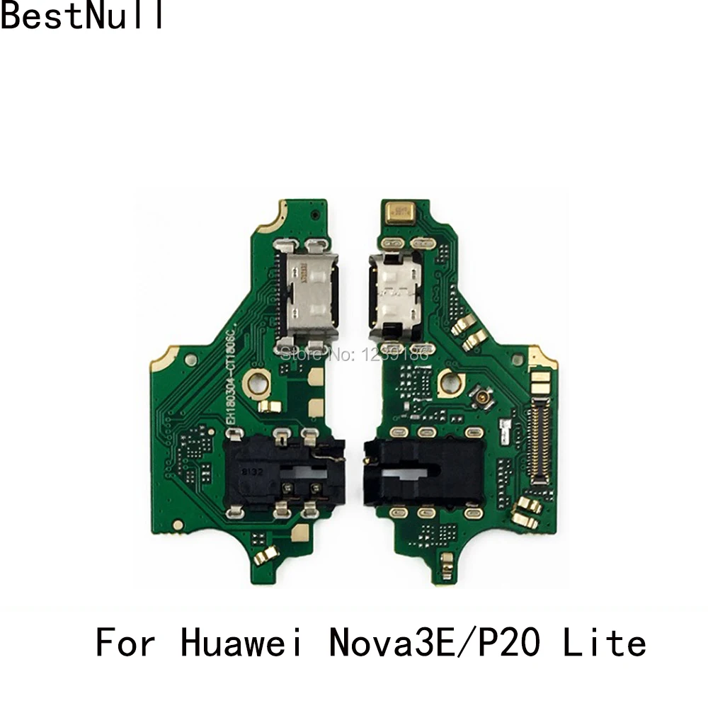 BestNull For Huawei Nova3E USB Charger Plug Board Module Headphone Jack Audio Earphone With Microphone P20 Lite | Мобильные телефоны