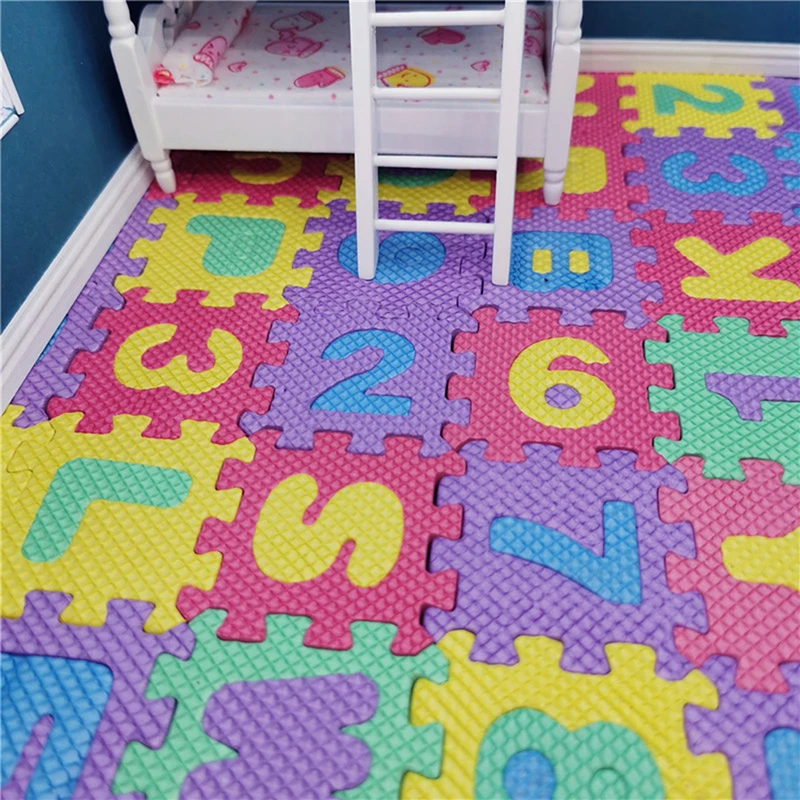 36 шт. EVA пена головоломка игровой коврик миниатюрная мебель для кукольного дома