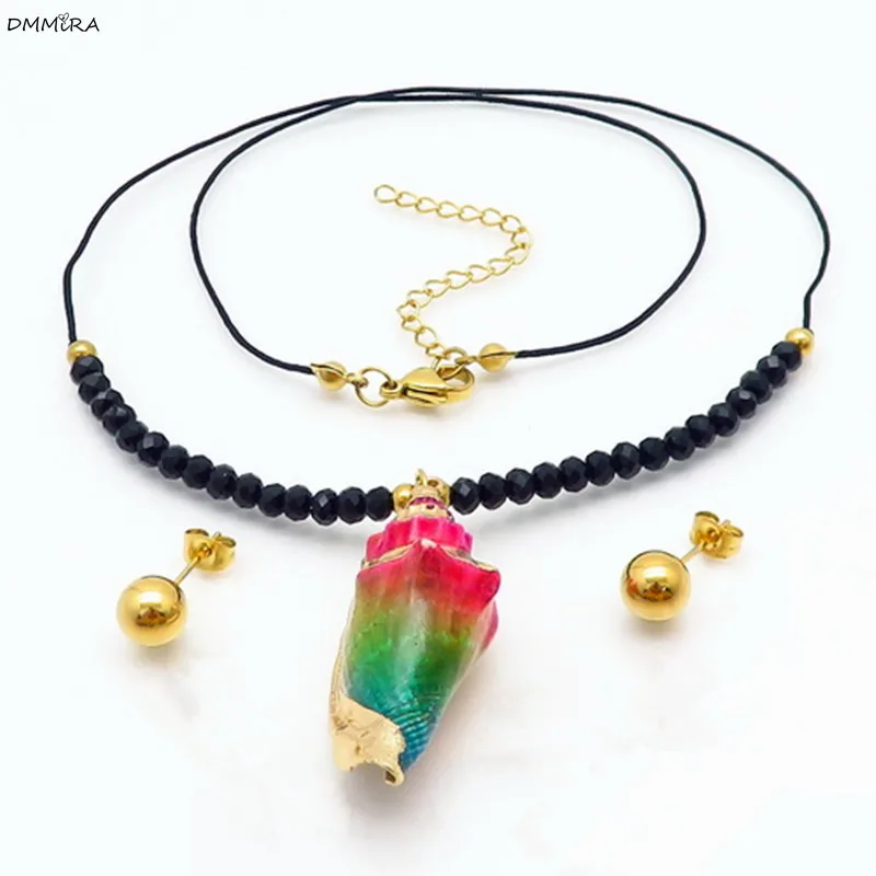 Fashion Colorful Shell Pendant Women Jewelry Set Trendy Geometric Beading Party Jewelry Sets Necklace/Earrings
Fashion Colorful Shell Pendant Women Jewelry Set Trendy Geometric Beading Party Jewelry Sets Necklace/Earrings