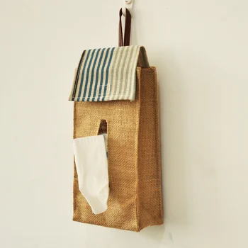 High Quality Hanging Bag Jute Cotton and Linen Storage Paper Towel Box Creative Wall Hanging Napkin Holder Home Household Tissue 
High Quality Hanging Bag Jute Cotton and Linen Storage Paper Towel Box Creative Wall Hanging Napkin Holder Home Household Tissue