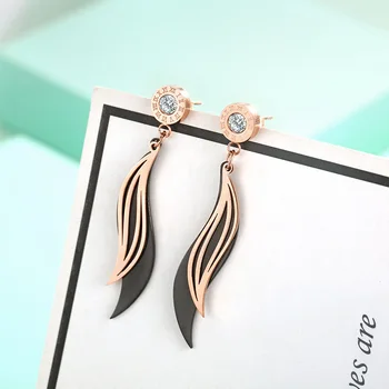 Women's Long Earrings S Shape Rose Gold Dangle Earrings Female Stainless Steel Dangle Earrings Collier Femme Jewelry
Women's Long Earrings S Shape Rose Gold Dangle Earrings Female Stainless Steel Dangle Earrings Collier Femme Jewelry