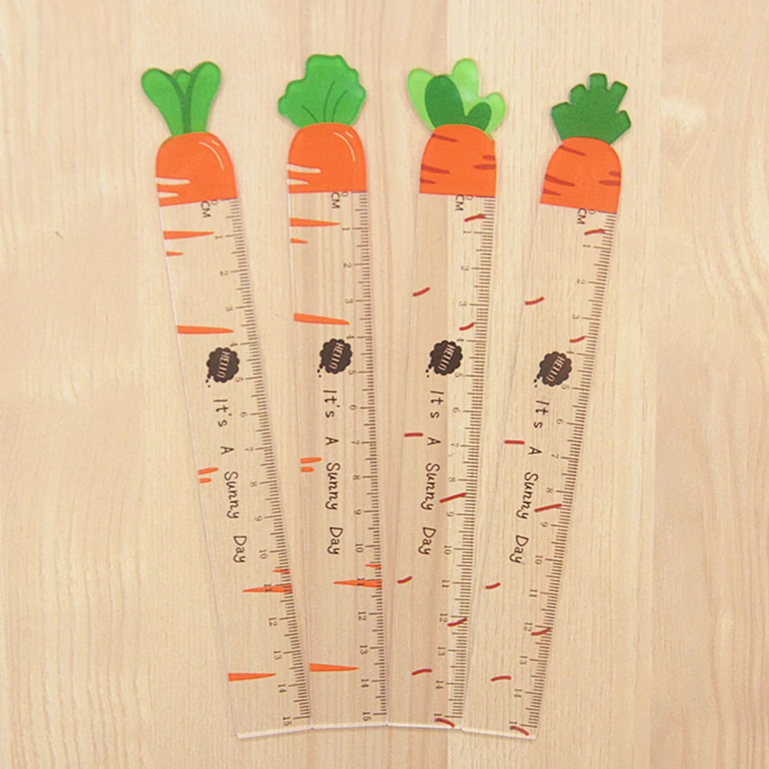 Carrot Shape Acrylic Transparent Straight Ruler Kids Stationery 15cm Scale Plastic Cartoon Drawing Measuring Tools Student Prize
Carrot Shape Acrylic Transparent Straight Ruler Kids Stationery 15cm Scale Plastic Cartoon Drawing Measuring Tools Student Prize