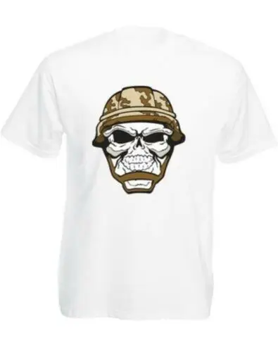 Schädel Soldaten bedrucktes T-Shirt |