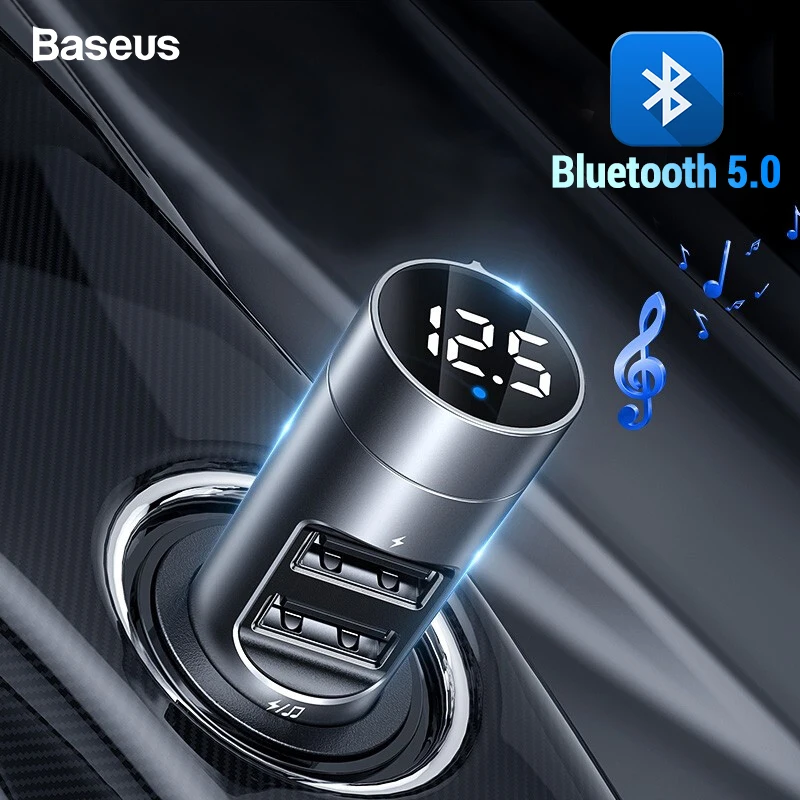 Baseus Car Charger Bluetooth Wireless FM Transmitter Modulator 3.1A Dual USB Car-Charger Mobile Phone Charger For iPhone Samsung
Baseus Car Charger Bluetooth Wireless FM Transmitter Modulator 3.1A Dual USB Car-Charger Mobile Phone Charger For iPhone Samsung