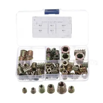 Suleve MXZN2 80Pc M4/M5/M6/M8/M10 Zinc Alloy Wood Furniture Hex Socket Drive Head Threaded Insert Nut Internal and External Nut
Suleve MXZN2 80Pc M4/M5/M6/M8/M10 Zinc Alloy Wood Furniture Hex Socket Drive Head Threaded Insert Nut Internal and External Nut