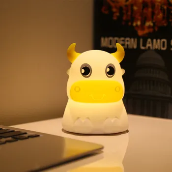 Cow Rabbit Sheep Tiger Cat LED Night Light Touch Sensor Colorful USB Rechargeable Silicone Bedroom Lamp for Children Baby Gift
Cow Rabbit Sheep Tiger Cat LED Night Light Touch Sensor Colorful USB Rechargeable Silicone Bedroom Lamp for Children Baby Gift