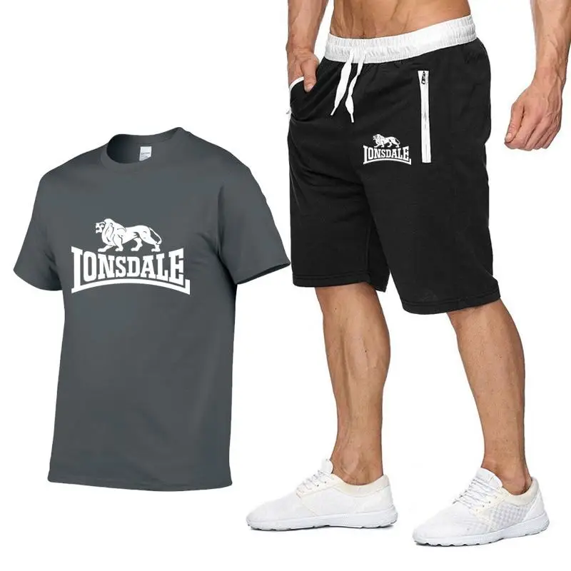 Мужской летний комплект спортивной одежды LONSDALE футболка с коротким рукавом