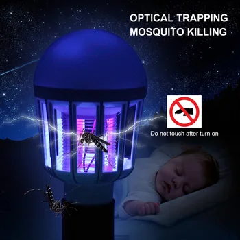 Durable E27 9W 220V Mosquito Killer Lamp Practical Multi-functional Indoor Bedroom Insect Fly Zapper LED Light Bulb 
Durable E27 9W 220V Mosquito Killer Lamp Practical Multi-functional Indoor Bedroom Insect Fly Zapper LED Light Bulb