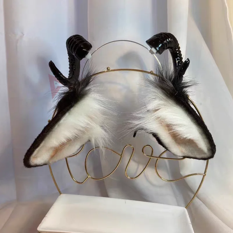 MMGG Black White Sheep Ears Hairhoops Tail Hairbands Headwear Custom Made Handmade Work Accessories Headwear For Girl Women
MMGG Black White Sheep Ears Hairhoops Tail Hairbands Headwear Custom Made Handmade Work Accessories Headwear For Girl Women