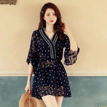 2019 Women Black Printed Push Up Bikini Set Swimwear with Cover Up Bathing Suit Summer Sexy Swimming Beachwear Biquinis Swimsuit
2019 Women Black Printed Push Up Bikini Set Swimwear with Cover Up Bathing Suit Summer Sexy Swimming Beachwear Biquinis Swimsuit
