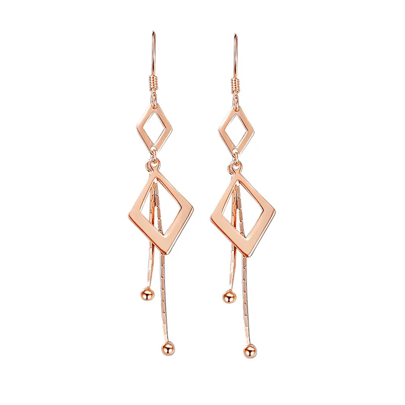 S925 Sterling Silver Long Diamond Pendant Female Korean Version Personality Geometric Tassel Unusual Earrings Show Face Thin Acc 
S925 Sterling Silver Long Diamond Pendant Female Korean Version Personality Geometric Tassel Unusual Earrings Show Face Thin Acc