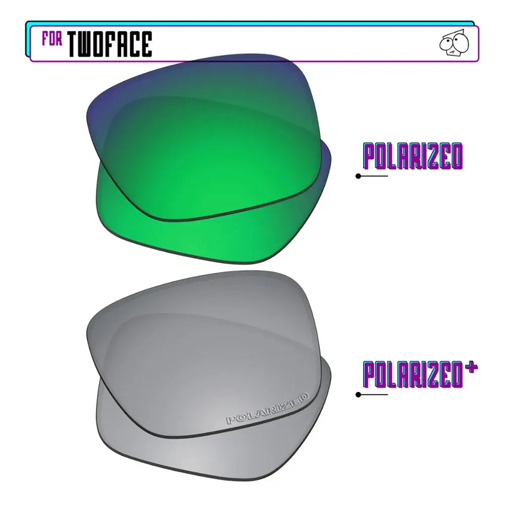 EZReplace Polarized Replacement Lenses for - Oakley TwoFace Sunglasses - SilverP Plus-Green P 
EZReplace Polarized Replacement Lenses for - Oakley TwoFace Sunglasses - SilverP Plus-Green P