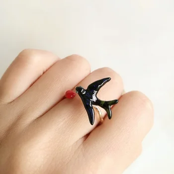 2020 Rushed Top Fashion Rings Anel Swallow Small Openings Adjustable Ring For I Love Animals Enamel Glaze Lovely Bird Rings
2020 Rushed Top Fashion Rings Anel Swallow Small Openings Adjustable Ring For I Love Animals Enamel Glaze Lovely Bird Rings
