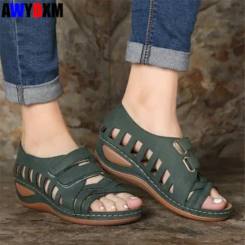 Peep toe sandals women summer PU leather sewing Soft bottom lady wedges platform comfort beach casual shoes woman Sandalias A209
Peep toe sandals women summer PU leather sewing Soft bottom lady wedges platform comfort beach casual shoes woman Sandalias A209