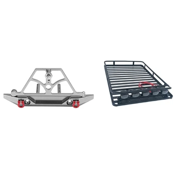 Luggage Roof Rack Carrier with 5 LED Light Bar for D90 Axial SCX10 90046 & Metal Rear Bumper with Spare Tire Carrier
Luggage Roof Rack Carrier with 5 LED Light Bar for D90 Axial SCX10 90046 & Metal Rear Bumper with Spare Tire Carrier