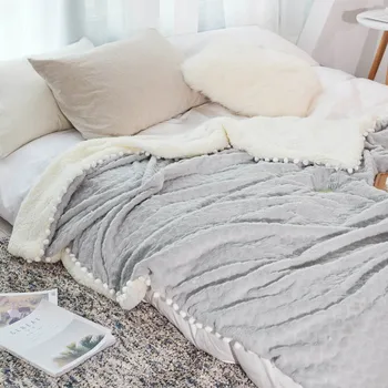Flannel Winter Warm Blankets With Ball Flannel Thick Soft Fleece Bedspread Armchair Baby QUilt Sheet Bed
Flannel Winter Warm Blankets With Ball Flannel Thick Soft Fleece Bedspread Armchair Baby QUilt Sheet Bed