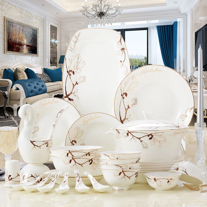 Tangshan Bone 60PIECES Porcelain Bowls and Dishes with Pottery Bowls and Plates with Soup Bowls and Noodles
Tangshan Bone 60PIECES Porcelain Bowls and Dishes with Pottery Bowls and Plates with Soup Bowls and Noodles