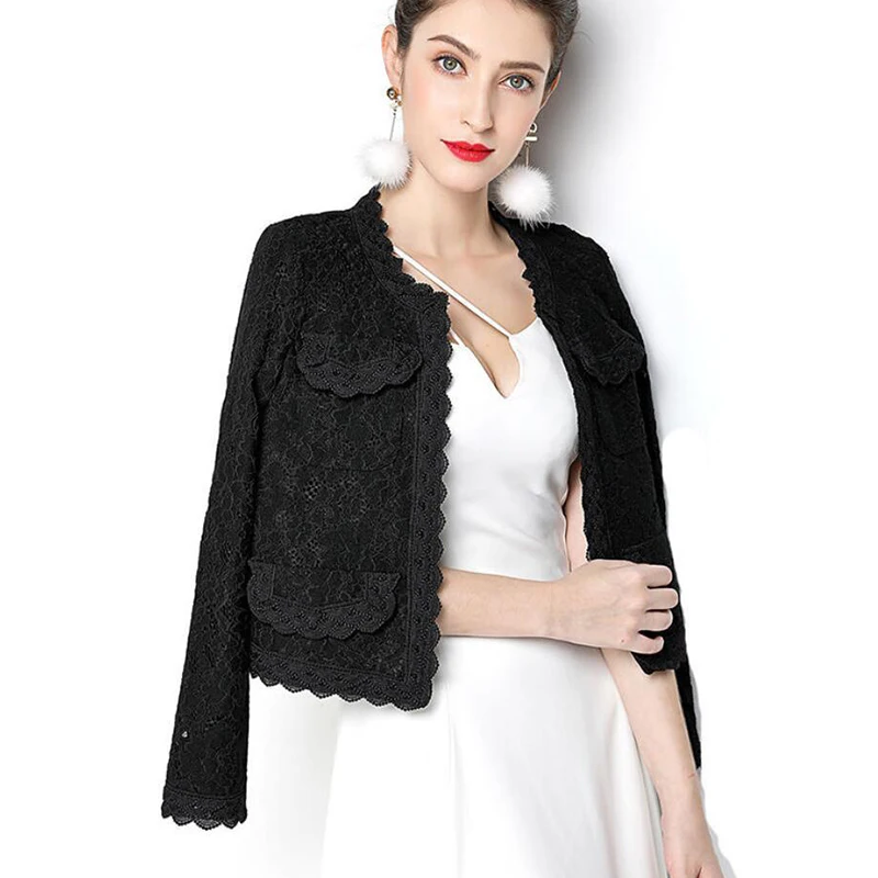 Ladies Little Fragrance Coat Ms. Spring and Autumn Women's New Cardigan Temperament Slim Small Suit Lace Short Coat
Ladies Little Fragrance Coat Ms. Spring and Autumn Women's New Cardigan Temperament Slim Small Suit Lace Short Coat