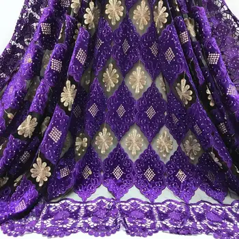 High Quality 2019 Tulle Rhinestones African Lace Fabric 3 D Embroidered French Net Nigerian Lace Fabrics for Wedding Purple Gold
High Quality 2019 Tulle Rhinestones African Lace Fabric 3 D Embroidered French Net Nigerian Lace Fabrics for Wedding Purple Gold