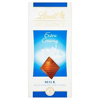 Lindt Excellence Extra Creamy Chocolate 100 g (Pack of 5)
Lindt Excellence Extra Creamy Chocolate 100 g (Pack of 5)