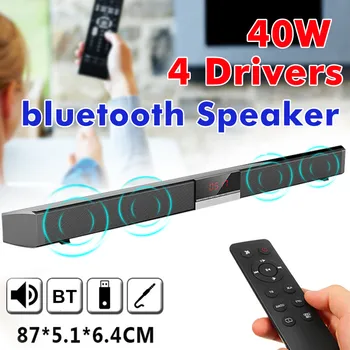 40W Wireless bluetooth Speaker 3D Surround Sound Effect Stereo Soundbar Home Theater TV Soundbar Remote Control Subwoofer
40W Wireless bluetooth Speaker 3D Surround Sound Effect Stereo Soundbar Home Theater TV Soundbar Remote Control Subwoofer