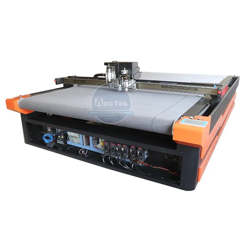 Oscillating tangential knife cutting machine 1625 1618 car foot mat &multi-layer fabric auto feeding cutter
Oscillating tangential knife cutting machine 1625 1618 car foot mat &multi-layer fabric auto feeding cutter
