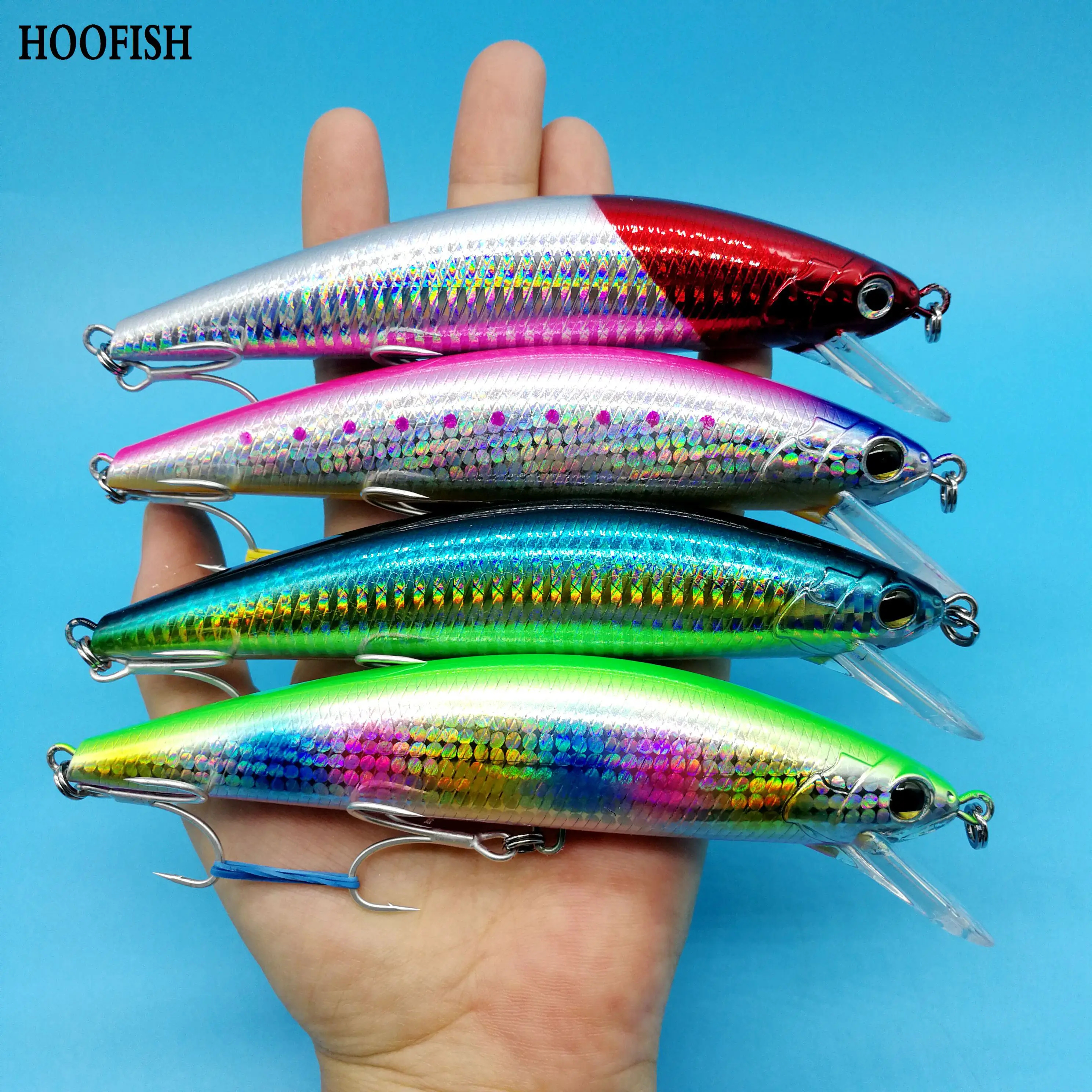 HOOFISH 4PCS/LOT 60G Sinking minnow fishing bait 13.5cm/5colors big sea fihsing lure 3D eyes fishing tackle
HOOFISH 4PCS/LOT 60G Sinking minnow fishing bait 13.5cm/5colors big sea fihsing lure 3D eyes fishing tackle