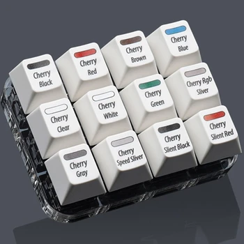 White Keycaps Testing Tool Cherry 12 MX Switches Keyboard Tester Kit Clear Keycaps Sampler PCB Mechanical Keyboard
White Keycaps Testing Tool Cherry 12 MX Switches Keyboard Tester Kit Clear Keycaps Sampler PCB Mechanical Keyboard