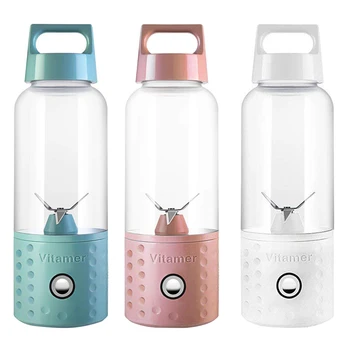 Portable Blender, Smoothie Blender USB Juicer Cup, 17oz Fruit Mixing Machine with 4000mAh Rechargeable Batteries, Detachable Cup
Portable Blender, Smoothie Blender USB Juicer Cup, 17oz Fruit Mixing Machine with 4000mAh Rechargeable Batteries, Detachable Cup